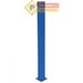 Stalp albastru metalic